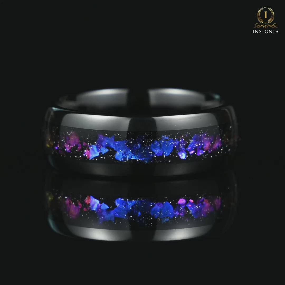Wedding Bands Men Sandstone Galaxy Design Video
