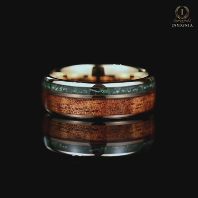 Wooden Ring Moss Agate Video Showcase