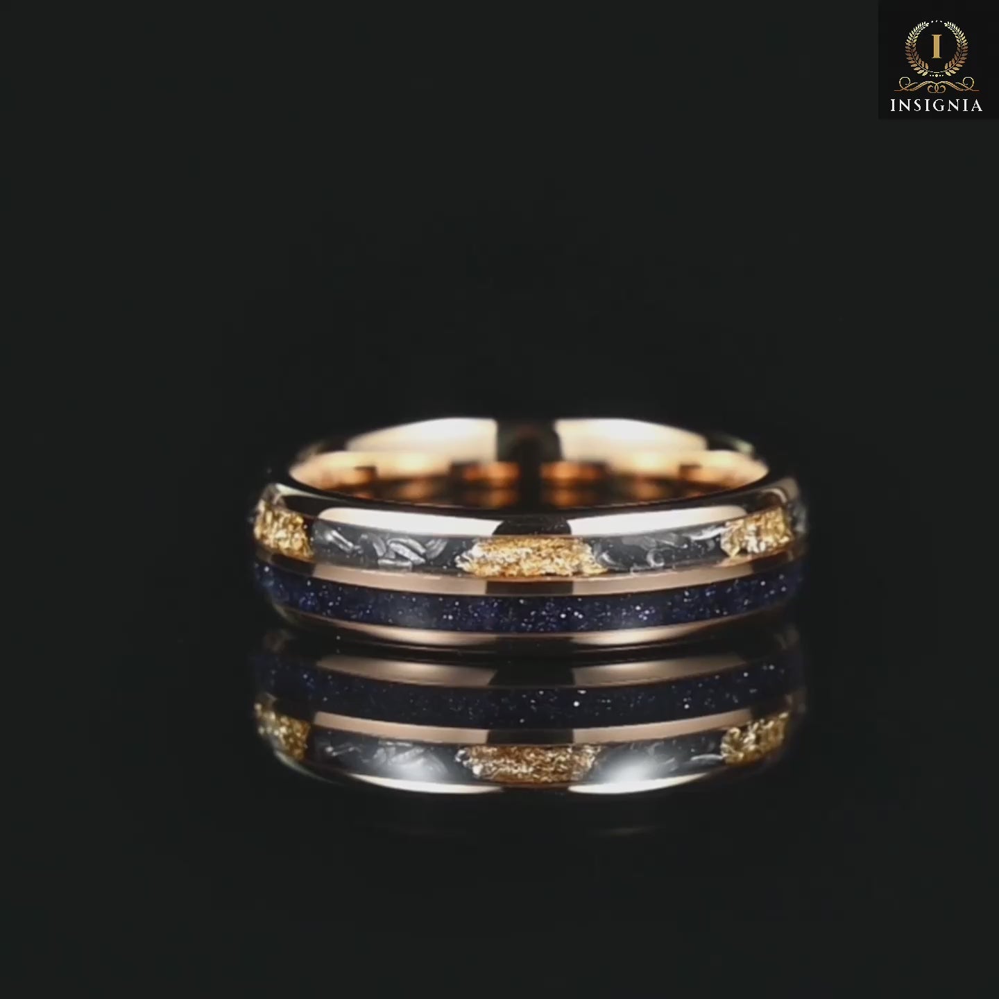 Womens Rings Wedding Meteorite Video View