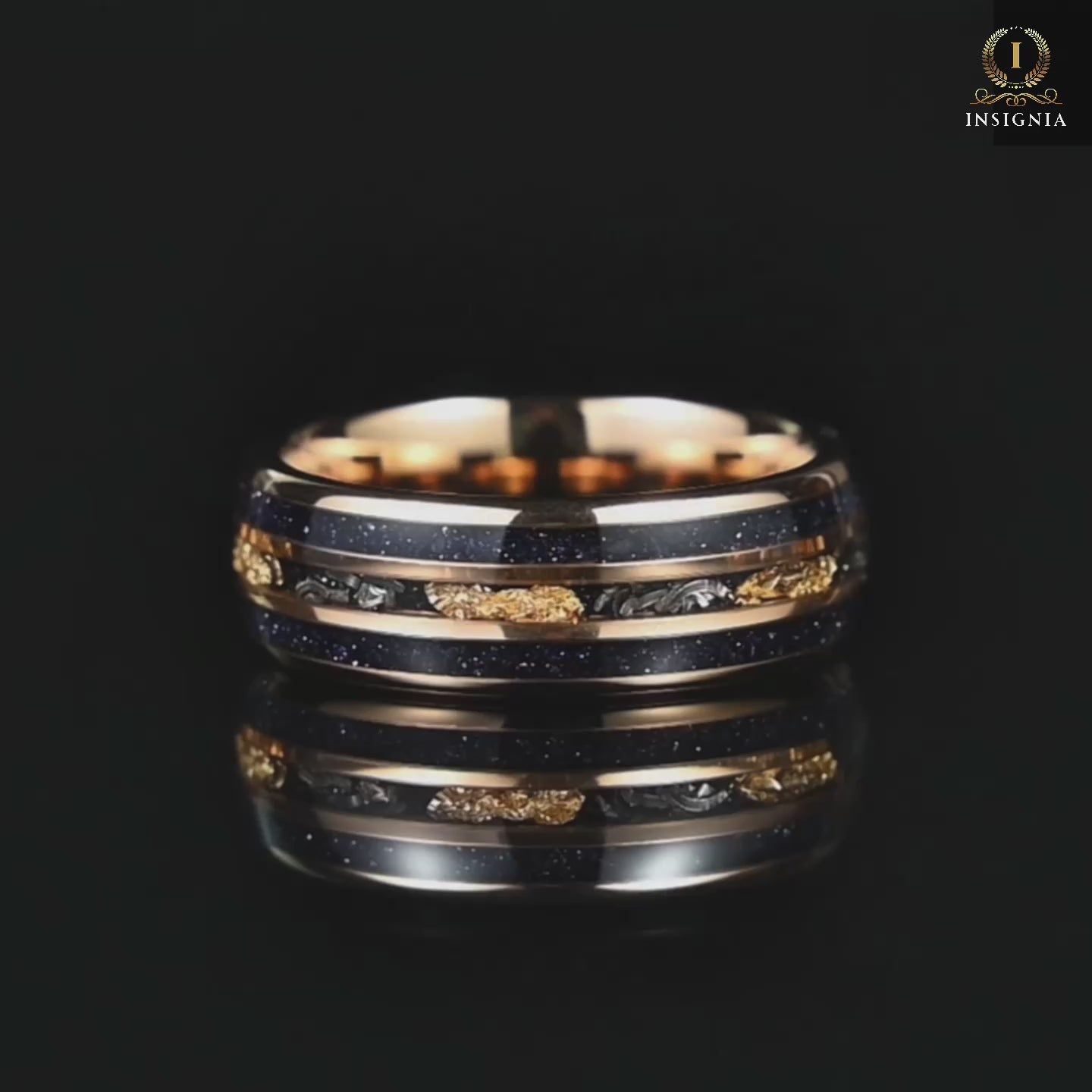 Mens Wedding Band Ring Meteorite Video Showcase