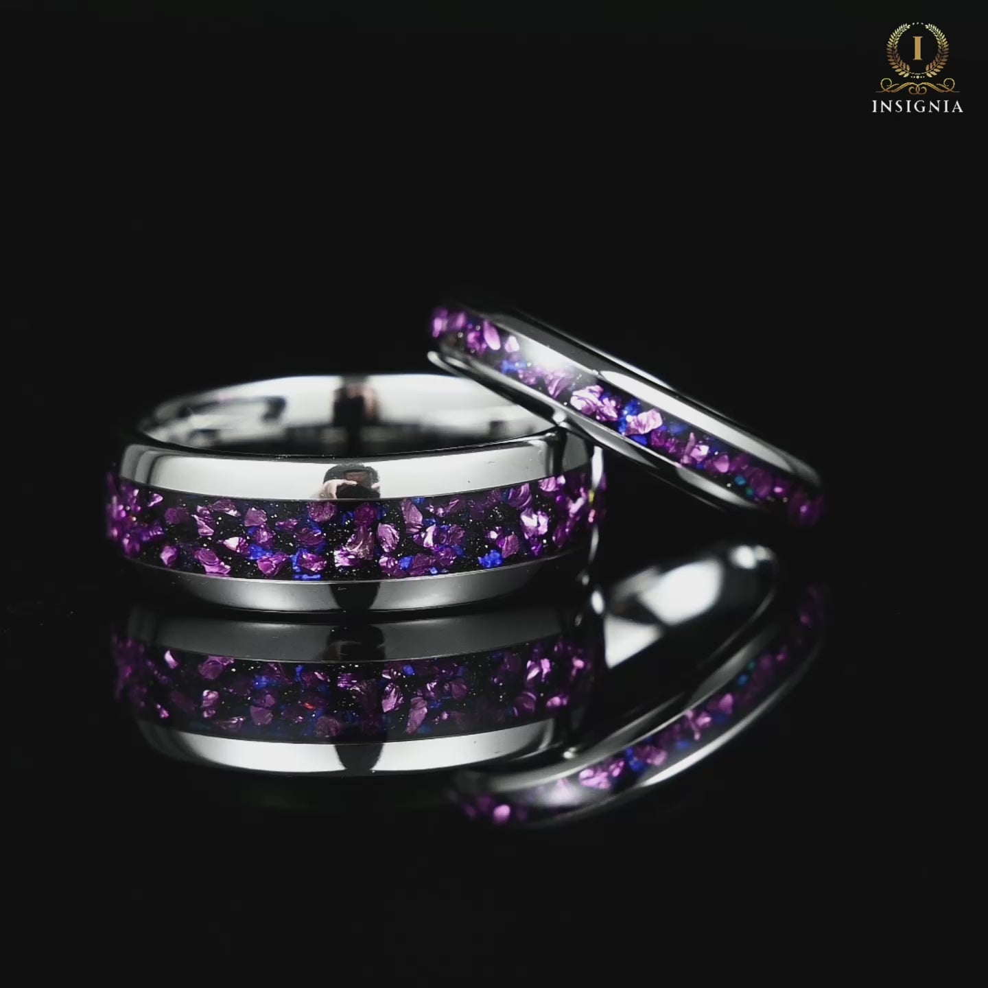 Couple Rings Silver Wedding Bands Video
