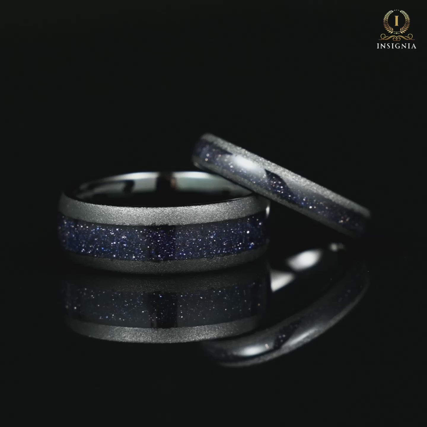 Marriage Ring Set Black Nebula Inspired Video Showcase