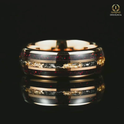 Mens Wedding Band Meteorite Video