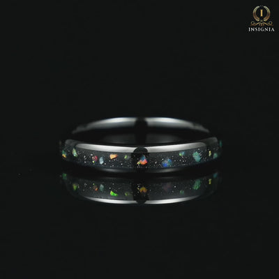 Women’s Wedding Ring Opal Tungsten Video Showcase