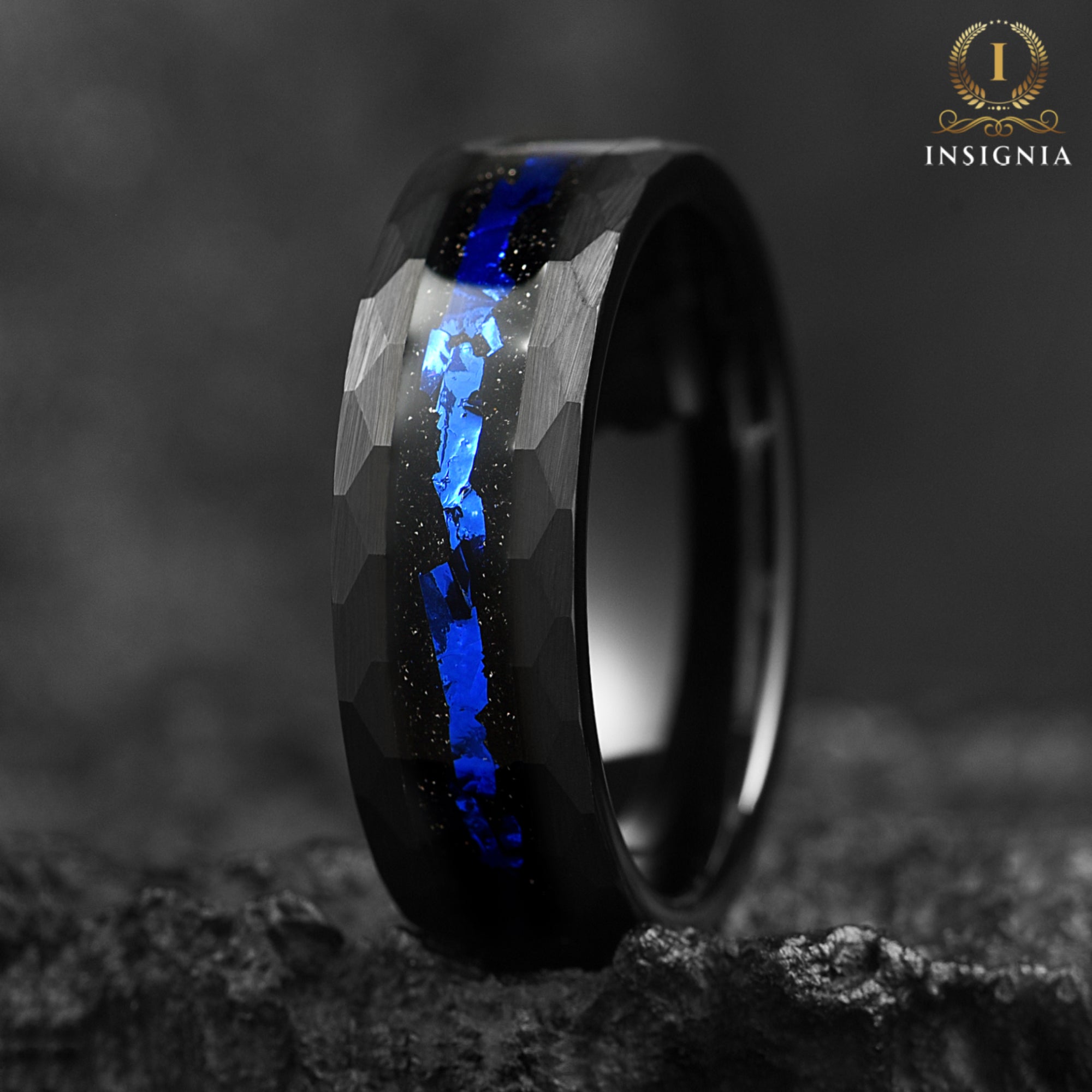 Unique Wedding Rings Tungsten Close Up View