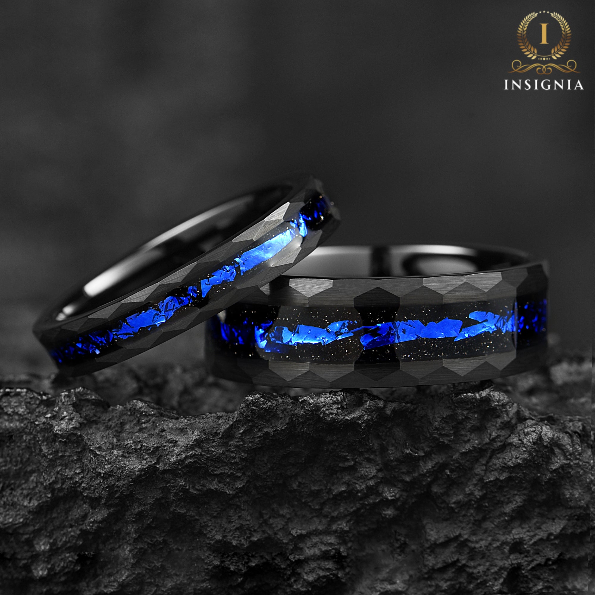 Unique Wedding Rings Tungsten Couple Set View