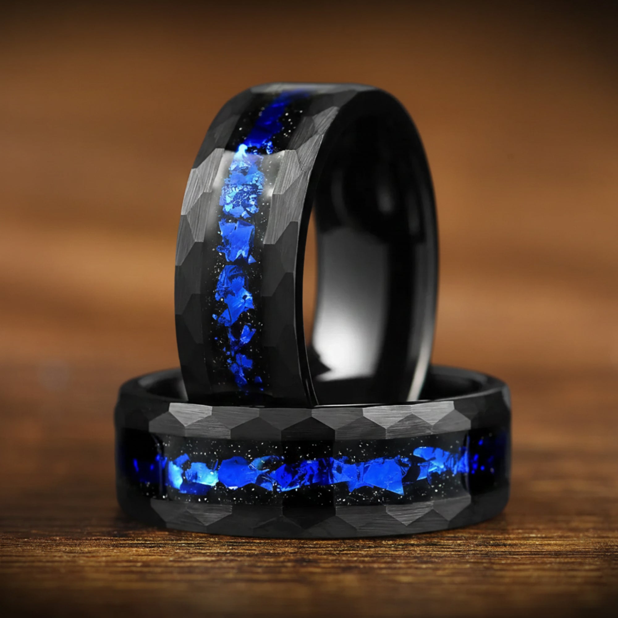 Unique Wedding Rings Tungsten Profile View