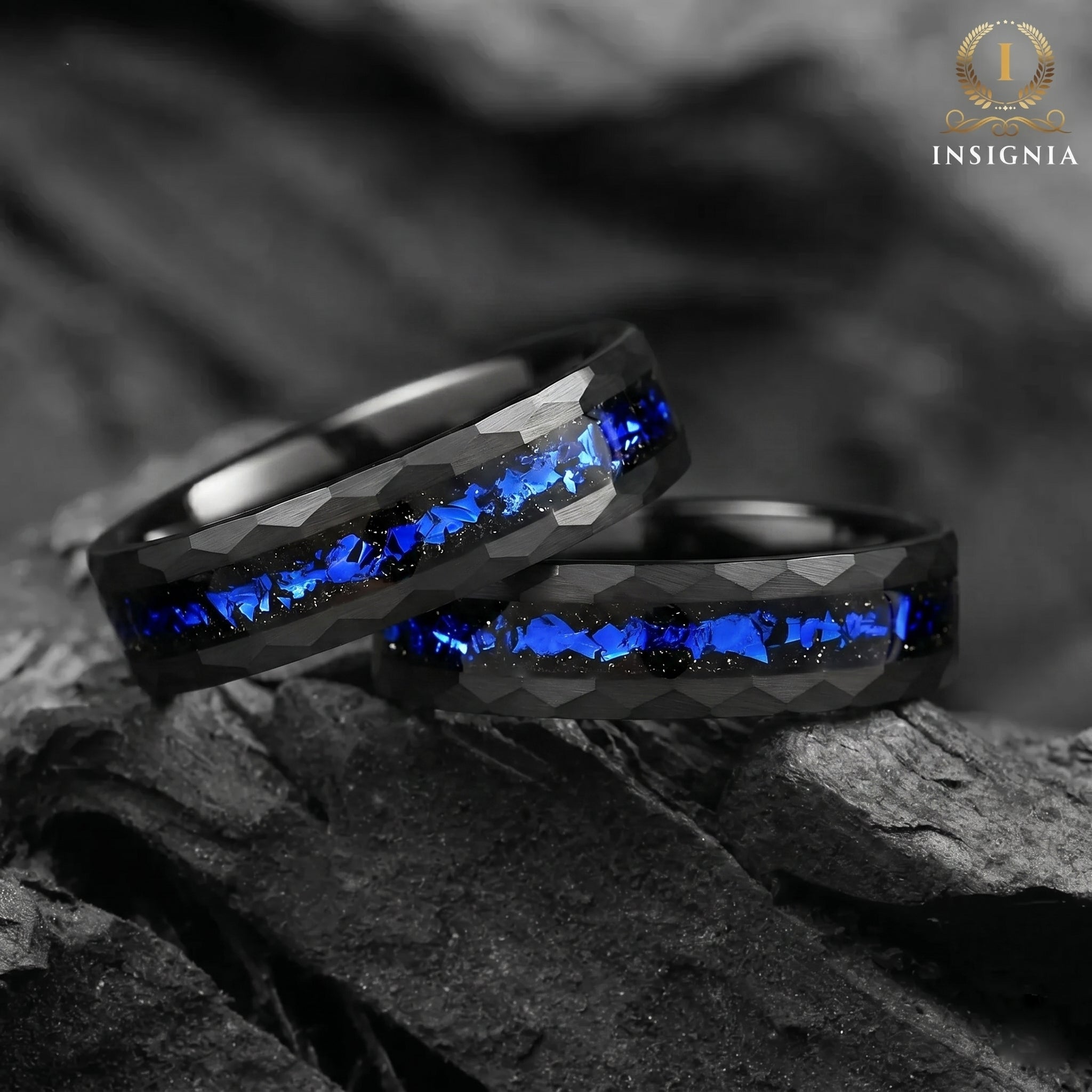 Unusual Wedding Rings Tungsten Profile View