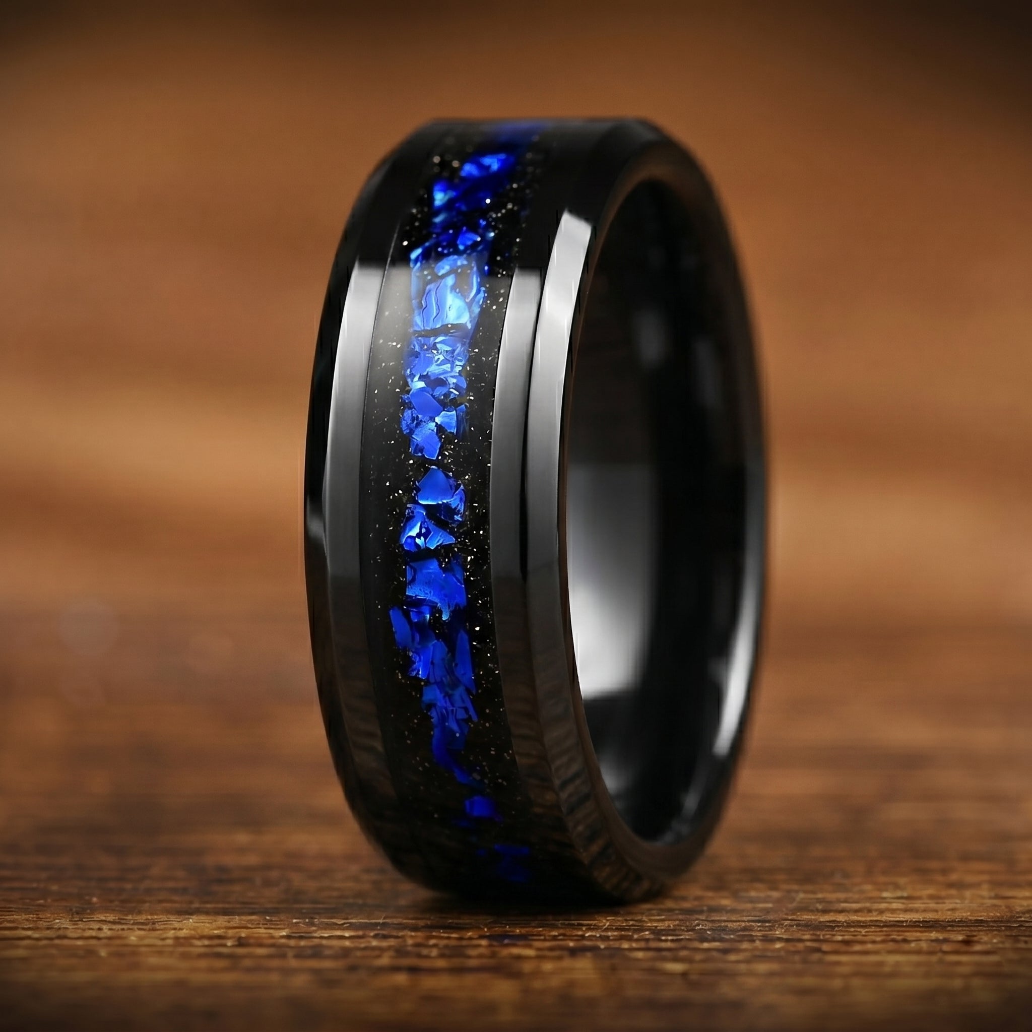 Wedding Ring Men Galaxy Angled View