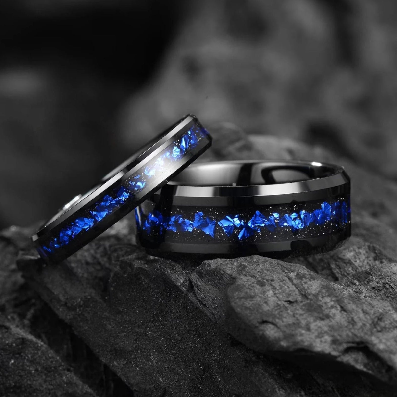 Wedding Ring Men Galaxy Couple Set View
