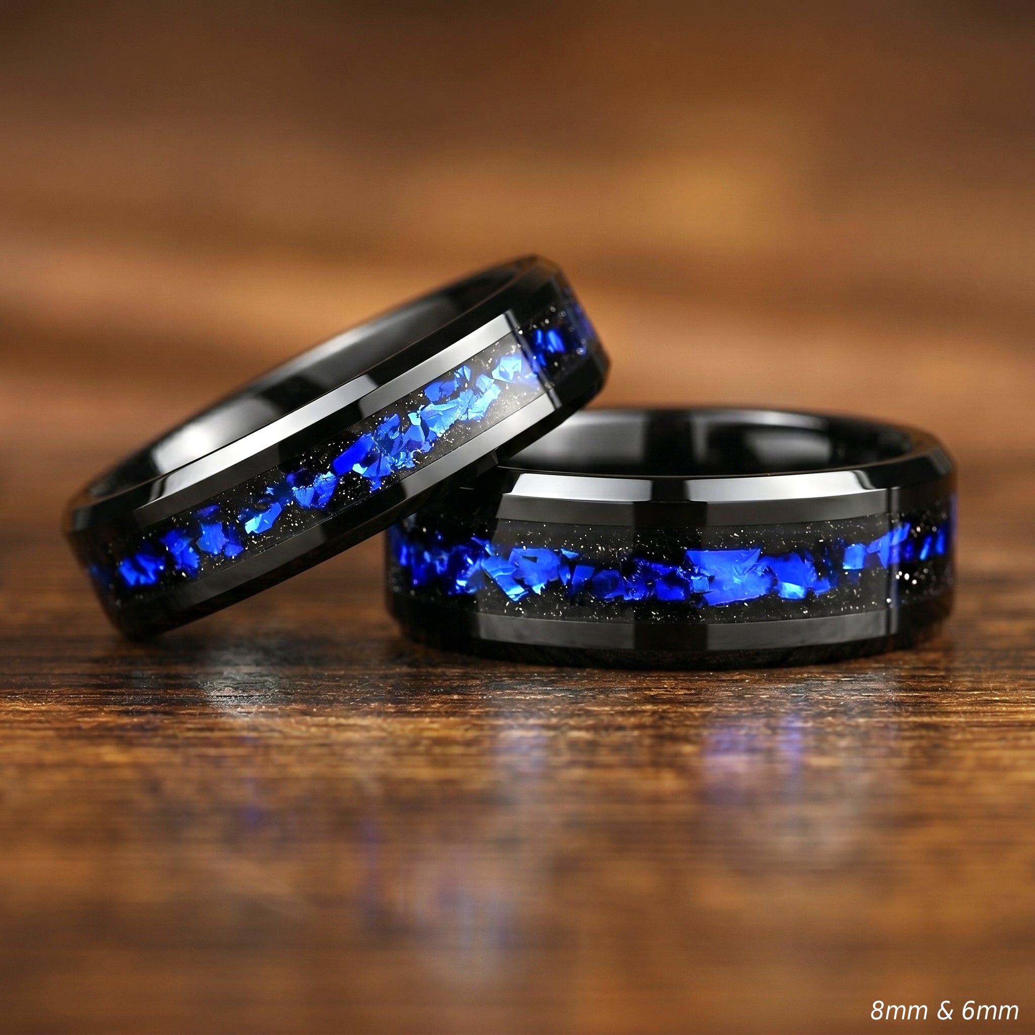 Wedding Ring Men Galaxy Flat Lay View