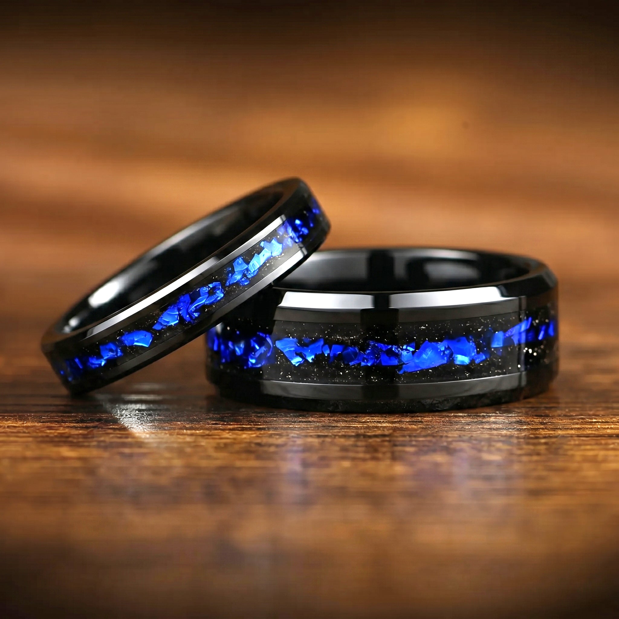 Wedding Ring Men Galaxy Pair View