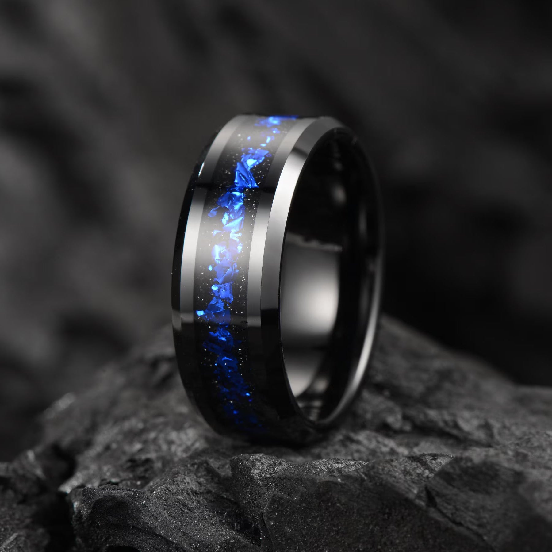 Wedding Ring Men Galaxy Vertical View