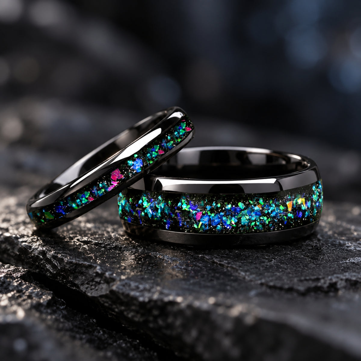 Women Marriage Rings Tungsten Pair Set View