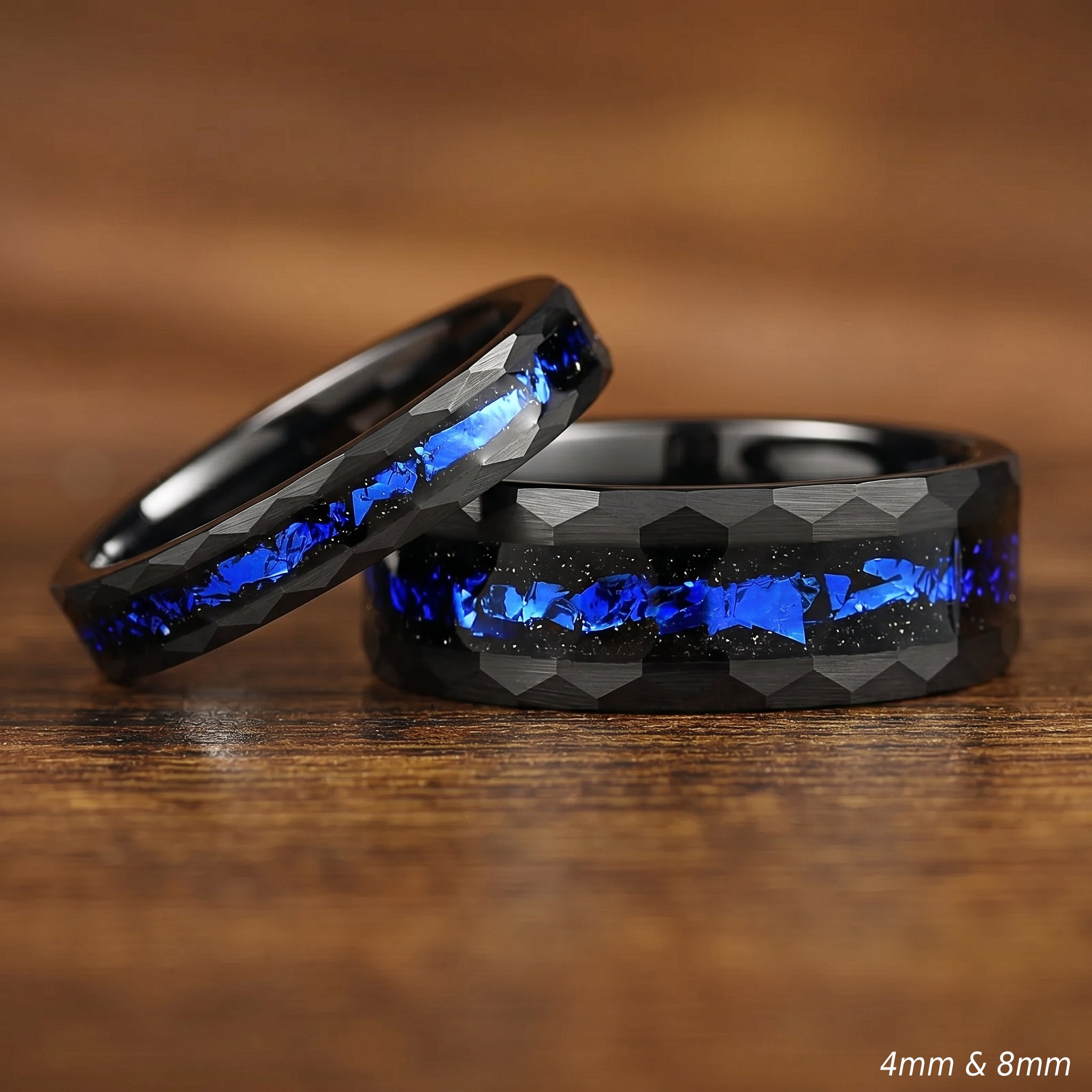 Women Rings Tungsten Galaxy Pair View