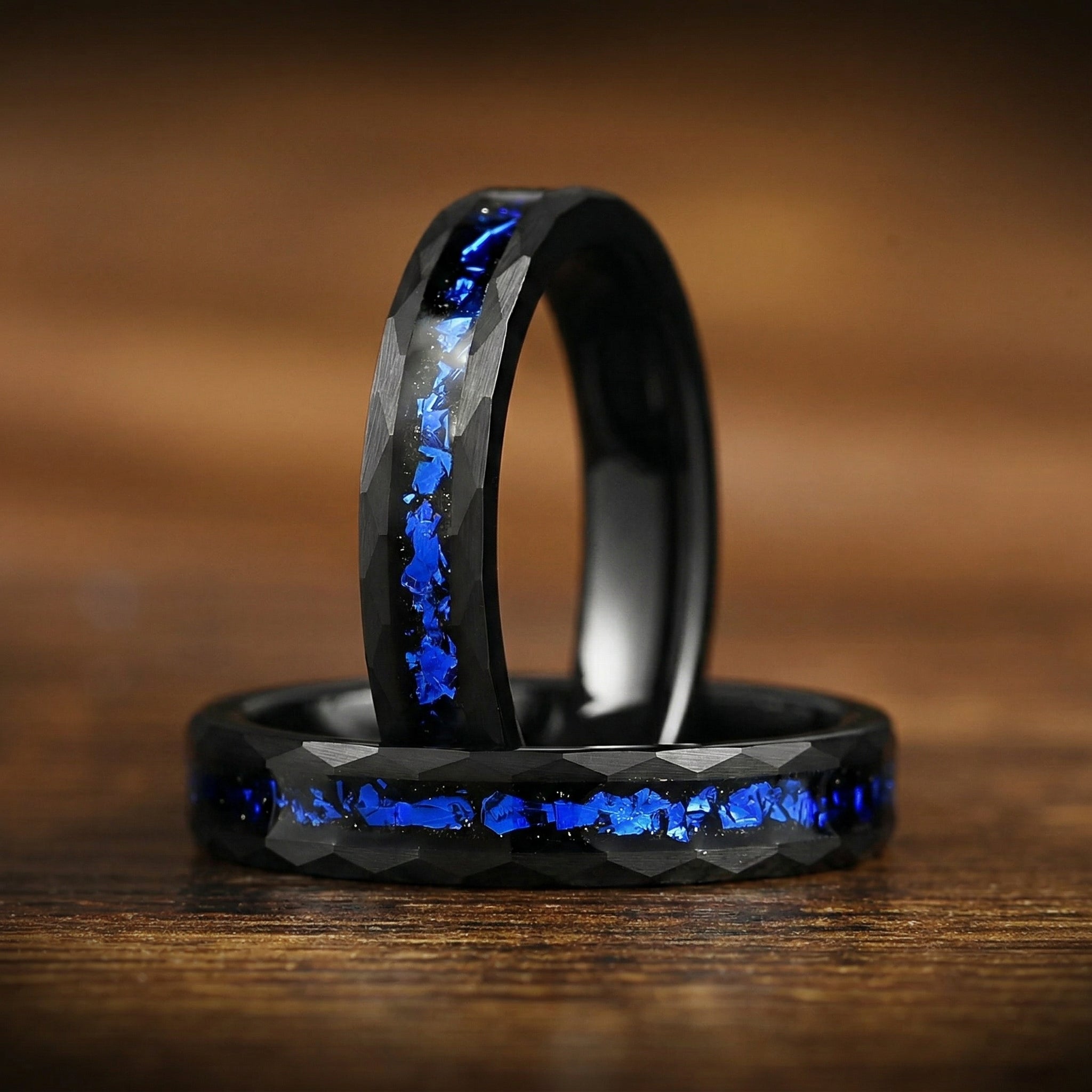 Women Rings Tungsten Galaxy Vertical View