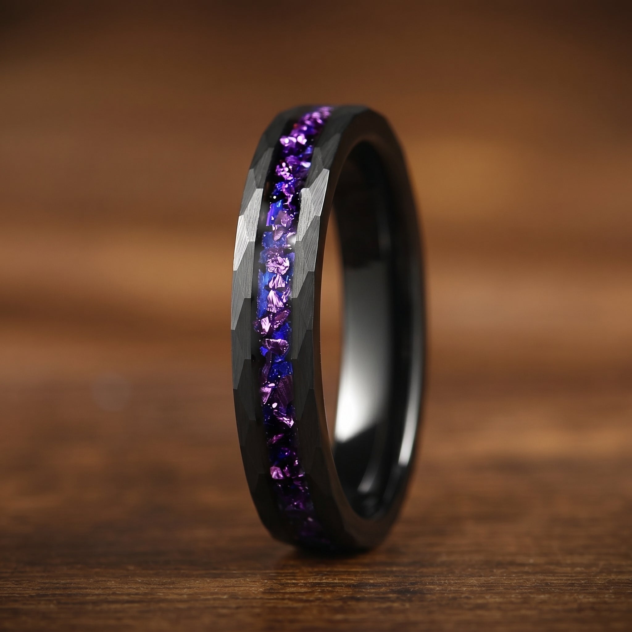 Womens Rings Alexandrite Tungsten Angled View