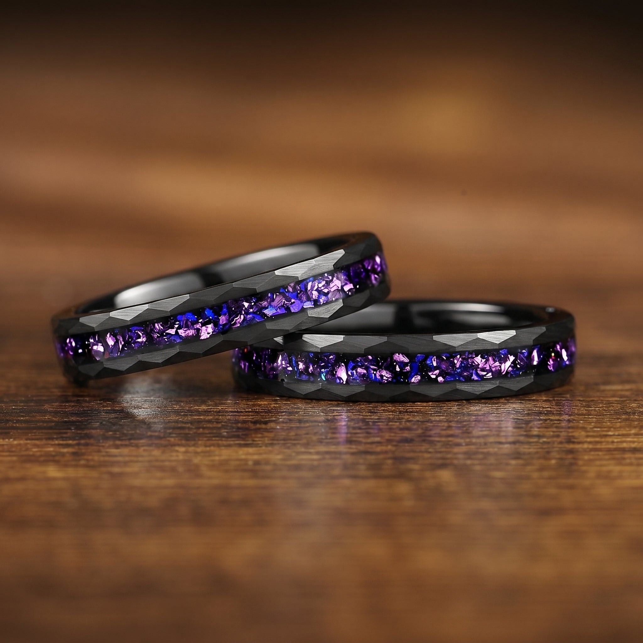 Womens Rings Alexandrite Tungsten Close Up View