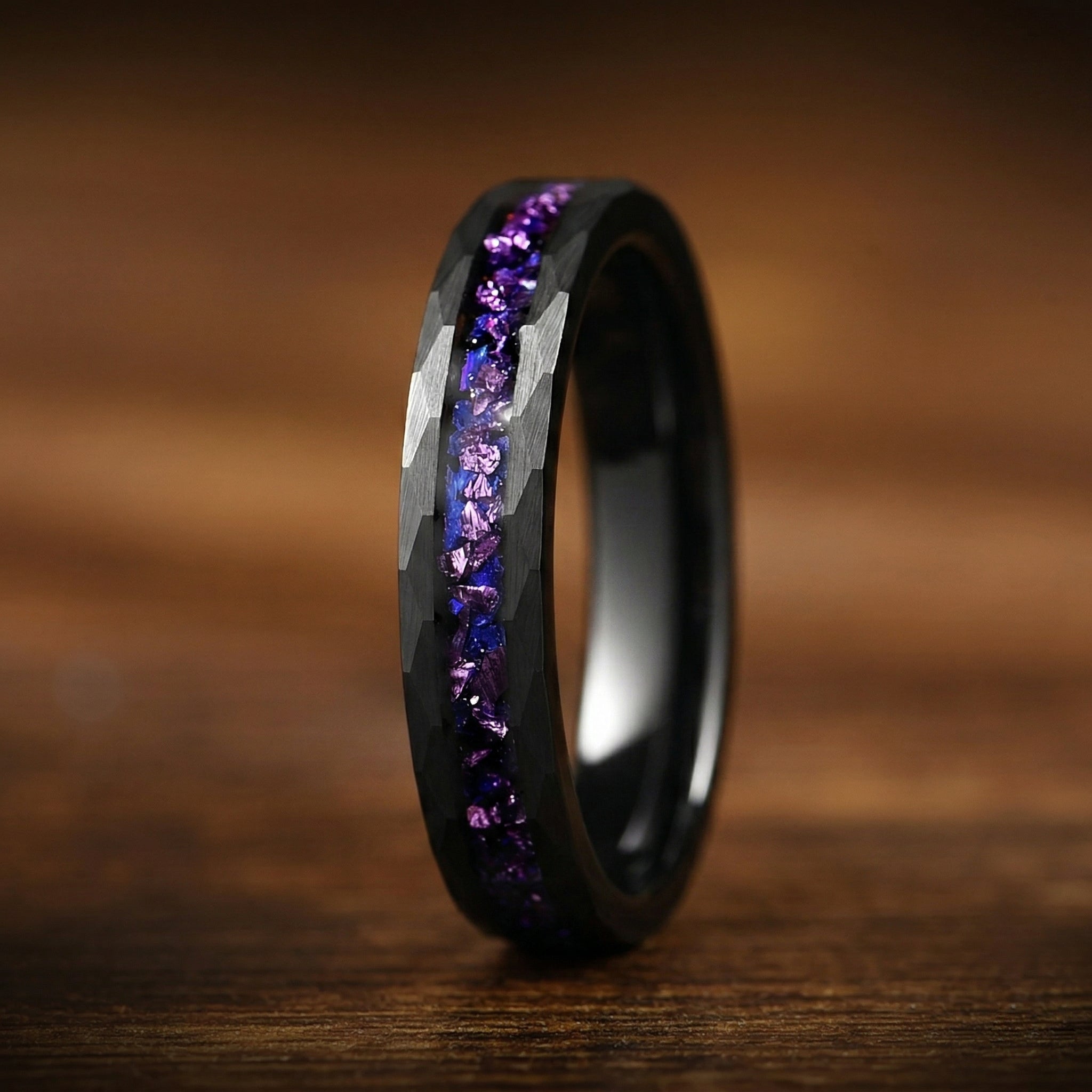 Womens Rings Alexandrite Tungsten Front View