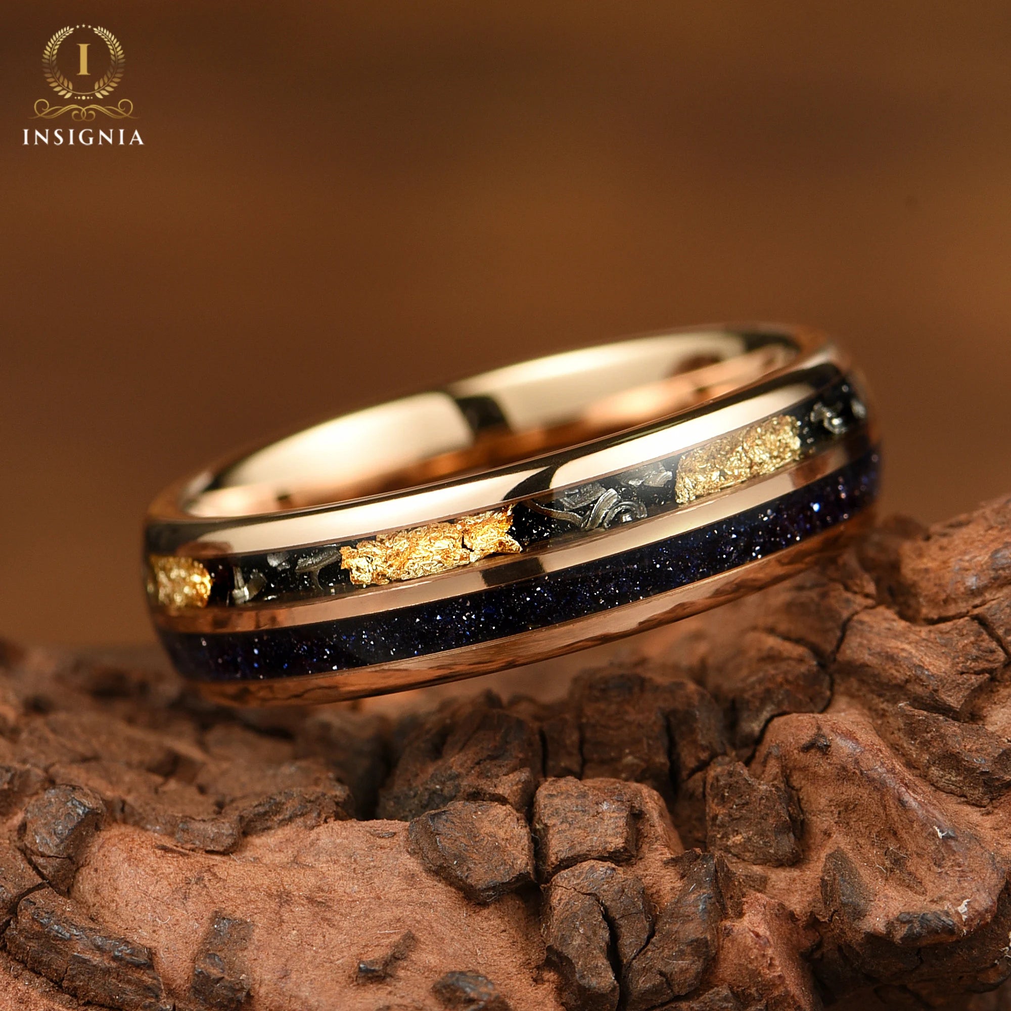 Womens Rings Wedding Meteorite Main View